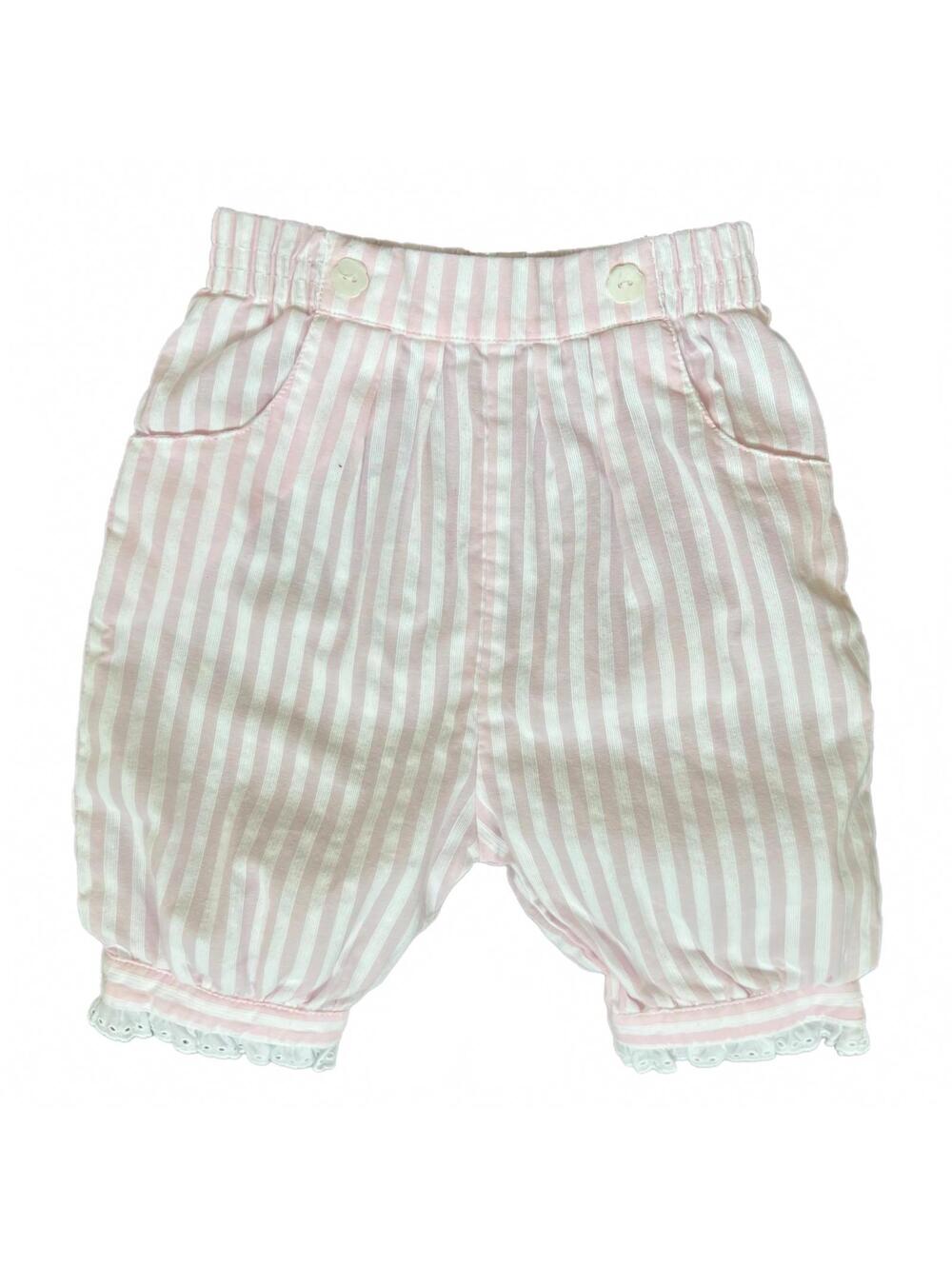 Vintage Grain de Luna Pink Stripe Bloomers - 18m